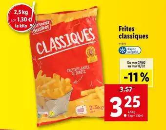Lidl Harvest Basket Frites classiques offre