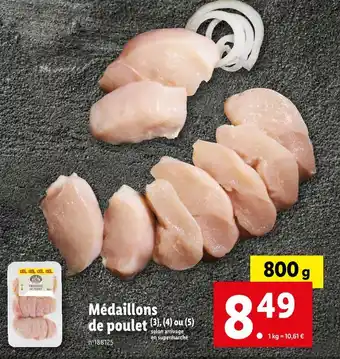 Lidl Médaillons de poulet offre