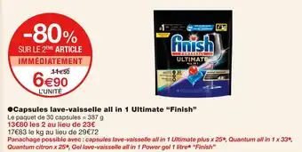 Finish Capsules lave-vaisselle all in 1 Ultimate