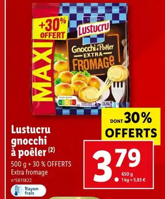 Lidl Lustucru Gnocchi à poêler offre