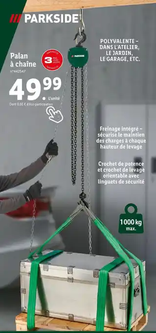 Lidl PARKSIDE Palan à chaîne offre