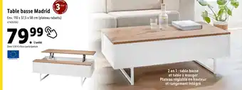 Lidl LIVARNO Table basse Madrid offre