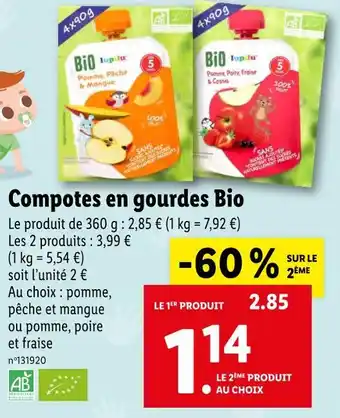 Lupilu Compotes en gourdes Bio