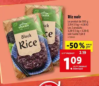 Lidl Vitasia Riz noir offre