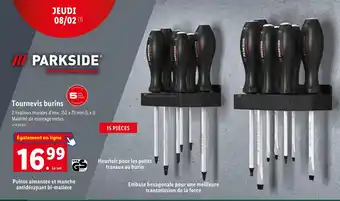 Lidl PARKSIDE Tournevis burins offre