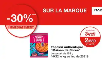 Monoprix Maison de Corée Topokki authentique offre