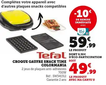 Tefal CROQUE GAUFRE SNACK TIME COLORMANIA