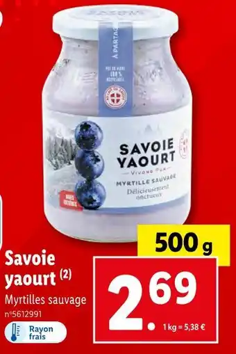 Lidl Savoie yaourt offre