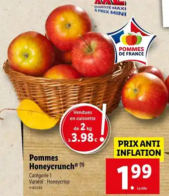 Lidl Pommes Honeycrunch offre