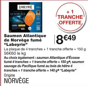 Monoprix Labeyrie Saumon Atlantique de Norvège fumé offre