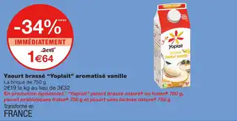 Monoprix Yoplait Yaourt brassé aromatisé vanille offre