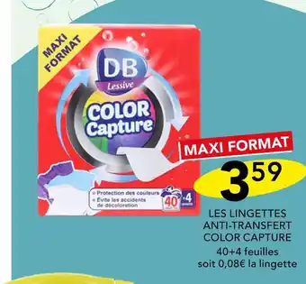 Stokomani DB Lessive LES LINGETTES ANTI-TRANSFERT COLOR CAPTURE offre