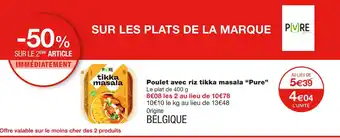Monoprix Pure Poulet avec riz tikka masala offre