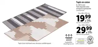 Lidl Tapis en coton offre
