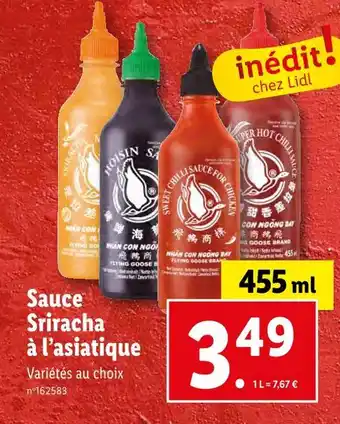 Sriracha Sauce à l’asiatique