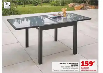 Super U TABLE AVEC RALLONGE SAINTES offre