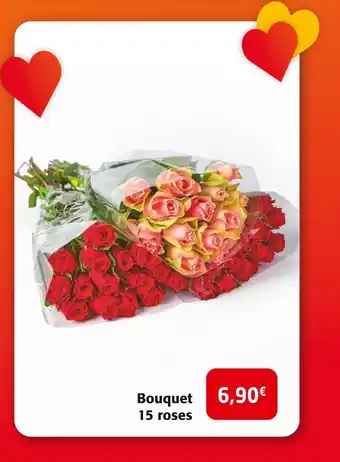 Colruyt Bouquet 15 roses offre