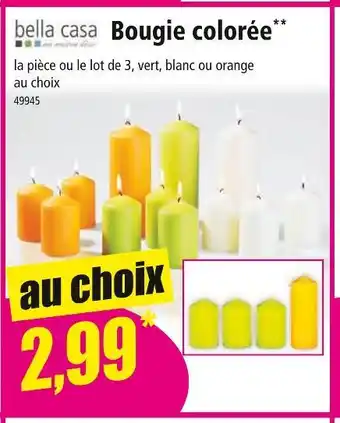 Norma BELLA CASA Bougie colorée offre