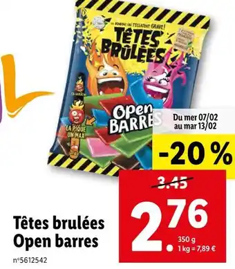 Têtes brulées Têtes brulées Open barres