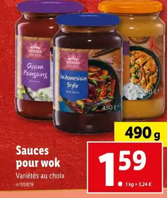 Lidl VITASIA Sauces pour wok offre