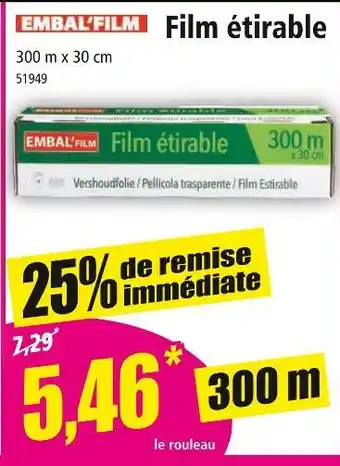 Norma EMBAL'FILM Film étirable offre