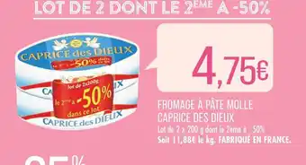 Match CAPRICE DES DIEUX FROMAGE À PÂTE MOLLE offre