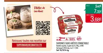 Match CONNETABLE SARDINES SANS ARÊTES offre