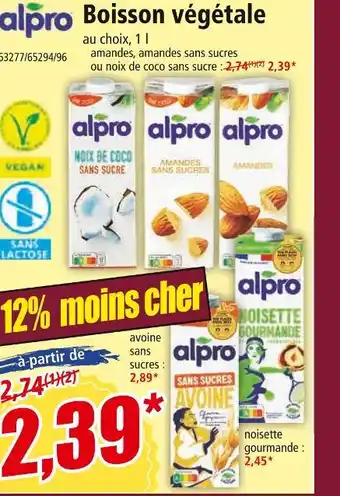 Norma ALPRO Boisson végétale offre
