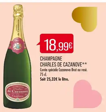 Match CHARLES DE CAZANOVE CHAMPAGNE offre