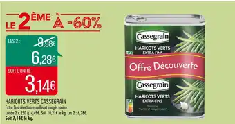 Match CASSEGRAIN HARICOTS VERTS offre