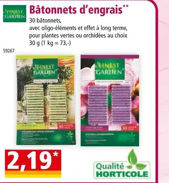 Norma FINEST GARDEN Bâtonnets d’engrais offre