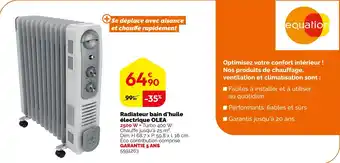 Weldom Equation Radiateur bain d'huile électrique OLEA offre