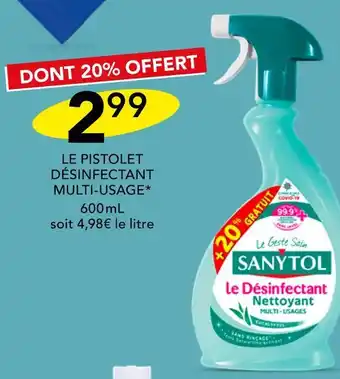 SANYTOL LE PISTOLET DÉSINFECTANT MULTI-USAGE