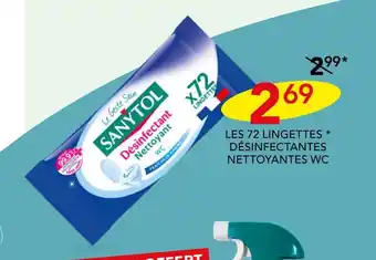 Stokomani SANYTOL LES 72 LINGETTES * DÉSINFECTANTES NETTOYANTES WC offre
