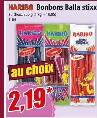 Norma HARIBO Bonbons Balla stixx offre