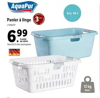 Lidl AquaPur Panier à linge offre
