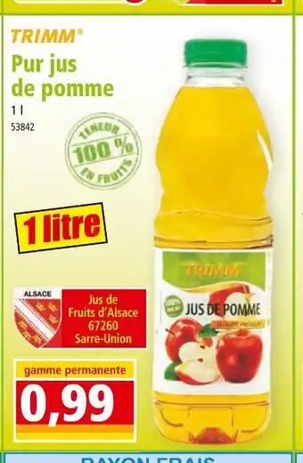 Norma TRIMM Pur jus de pomme offre