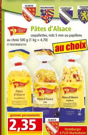 Norma Pâtes d’Alsace offre