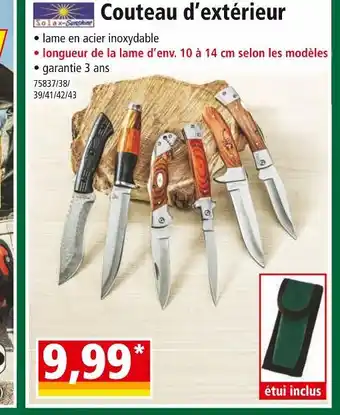 Norma Couteau d’extérieur offre