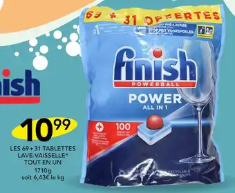 Stokomani finish LES 69 + 31 TABLETTES LAVE-VAISSELLE * TOUT EN UN offre