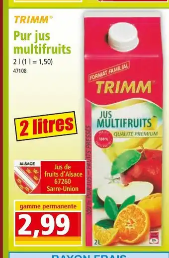 Norma TRIMM Pur jus multifruits offre