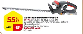 Weldom STERWINS Taille-haie sur batterie UP 20 offre