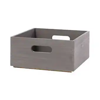 Castorama Boîte de rangement rectangulaire en pin massif Vitoria Mixxit coloris gris offre