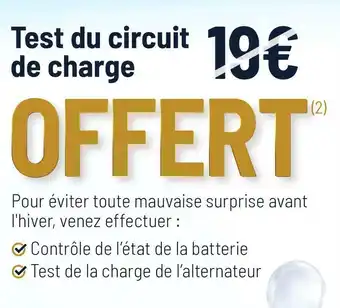 Bon plan sur le test du circuit de charge