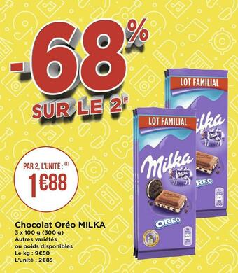 Milka chocolat oréo