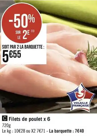 Filets de poulet x 6