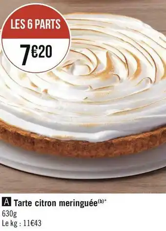 Tarte citron meringuée