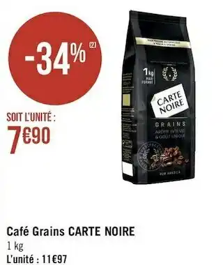 Carte noire café grains