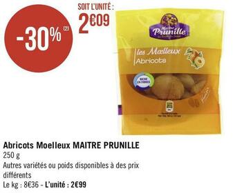 Maitre prunille abricots moelleux