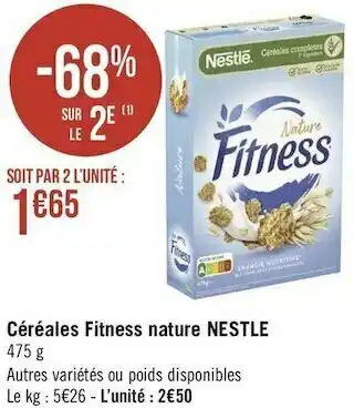 Nestlé céréales fitness nature